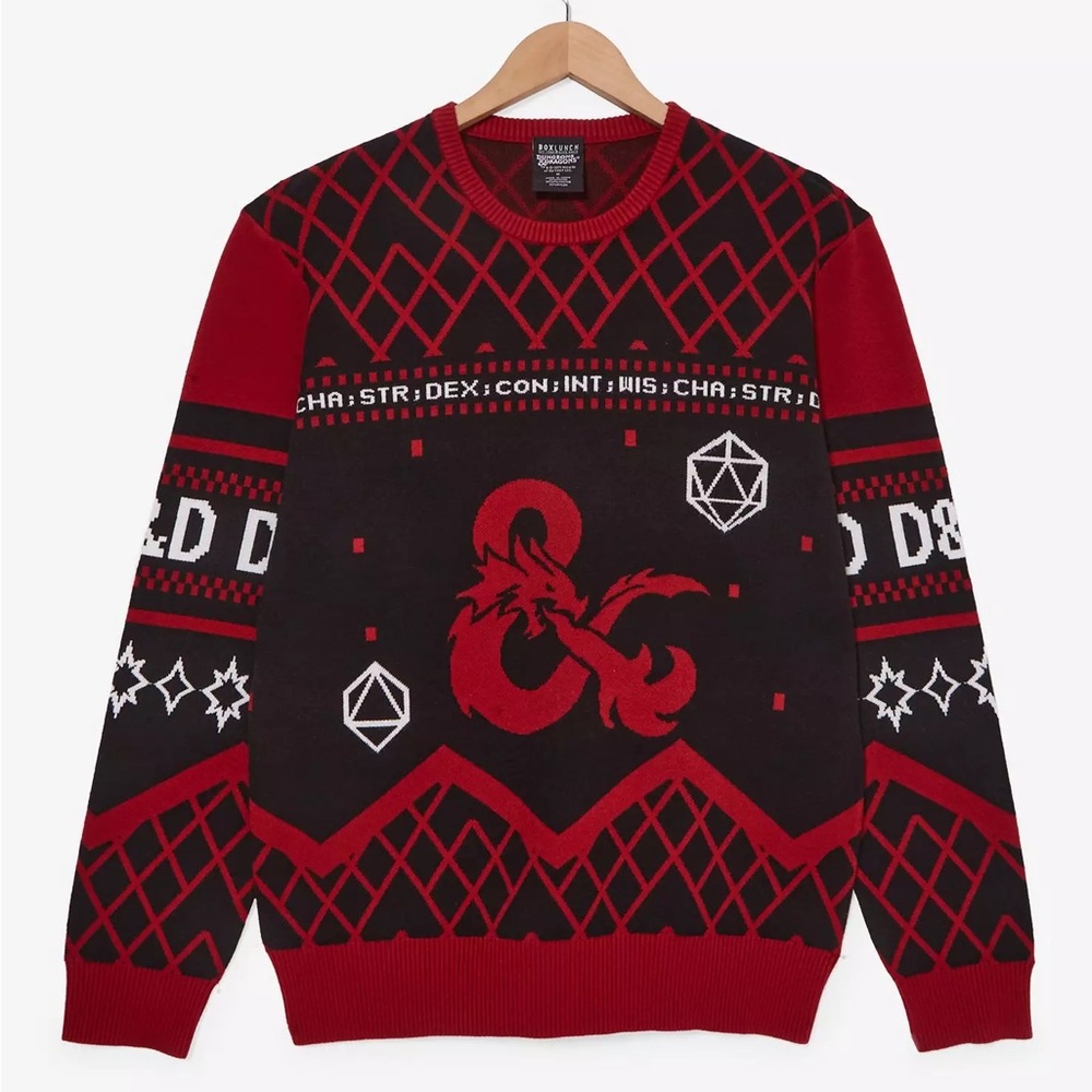 Unisex Dungeons & Dragons Holiday‎ Sweater - BoxLunch Exclusive